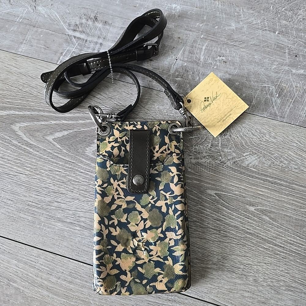 PATRICIA NASH Farleigh Crossbody Bag Phone Cards RFID Olive Groves Purse NEW tag